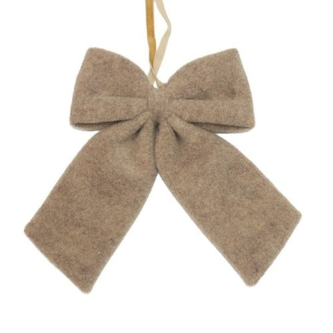 Boucle décorative en feutre taupe avec attache