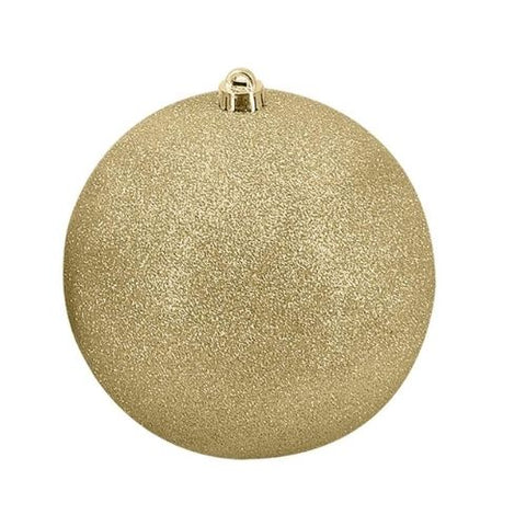 Boule de Noël dorée brillante en plastique