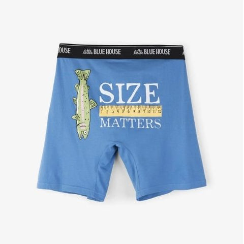 Caleçon boxeur pour homme "Poisson Size Matters" - Hatley Little Blue House