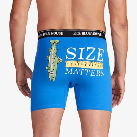 Caleçon boxeur pour homme "Poisson Size Matters" - Hatley Little Blue House