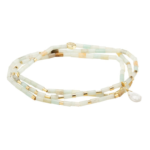 Bracelet ou collier en amazonite – Pierre du courage