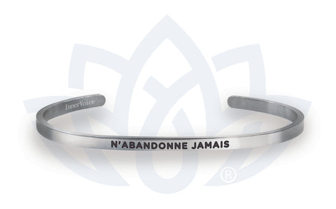 Bracelet Voix intérieure "N'abandonne jamais"