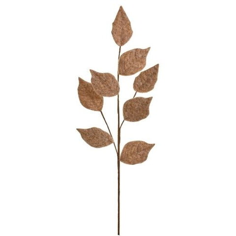 Branche décorative à feuilles brune