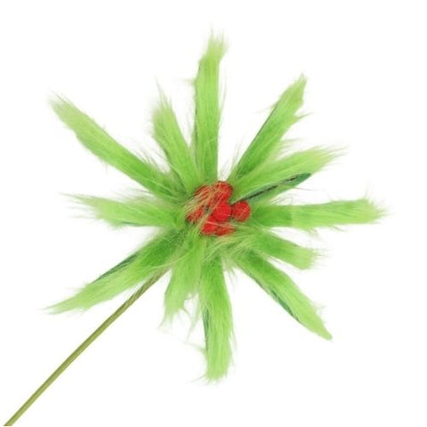 Branche décorative de fleur bouclée vert citron