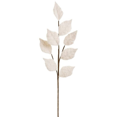 Branche décorative à feuilles beige
