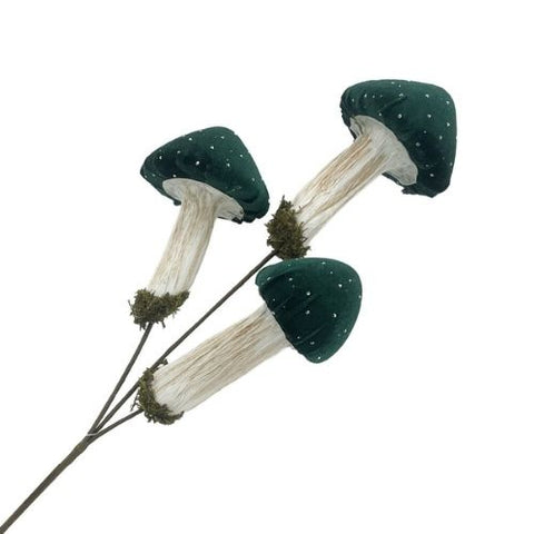Tige décorative de champignons verts