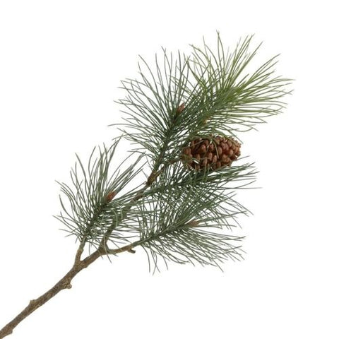 Tige décorative d’aiguilles de pin avec pomme de pin