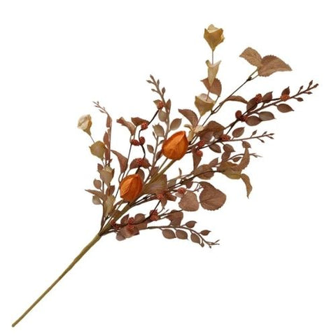 Tige décorative d’automne avec mini-feuilles et lanternes