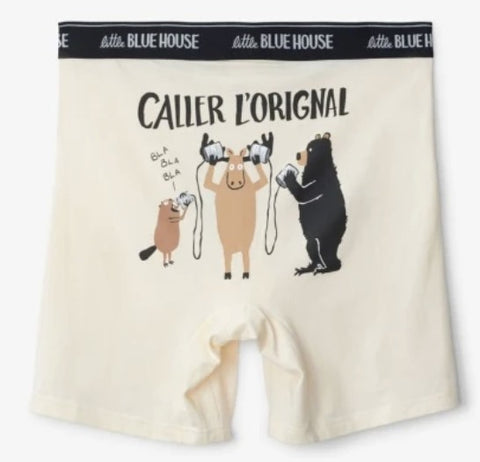 Caleçon boxeur pour homme "Caller l'orignal" - Hatley Little Blue House