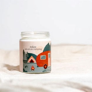 Chandelle Citron Eucalyptus "Relax on est au camping" - Moment MG