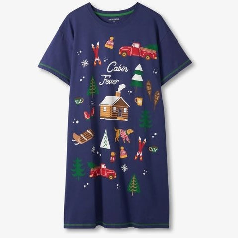 Chemise de nuit pour femme "Chalet d'hiver" - Hatley Little Blue House