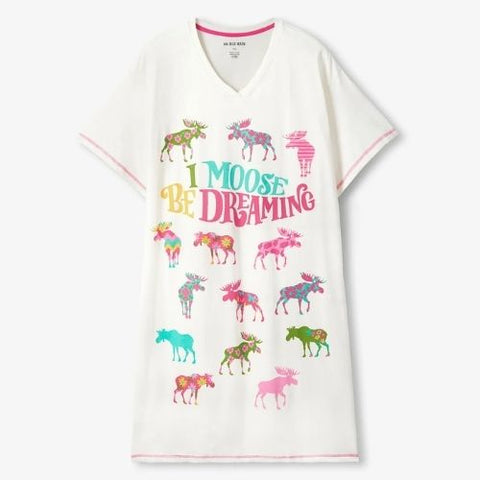 Chemise de nuit pour femme "Orignaux à motifs" - Hatley Little Blue House