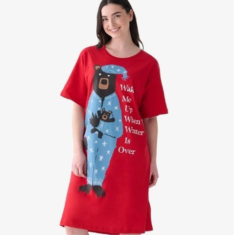 Chemise de nuit pour femme "Ours en pyjama" - Hatley Little Blue House