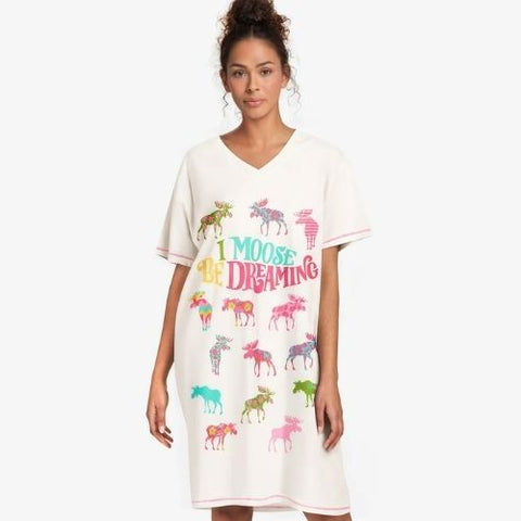 Chemise de nuit pour femme "Orignaux à motifs" - Hatley Little Blue House