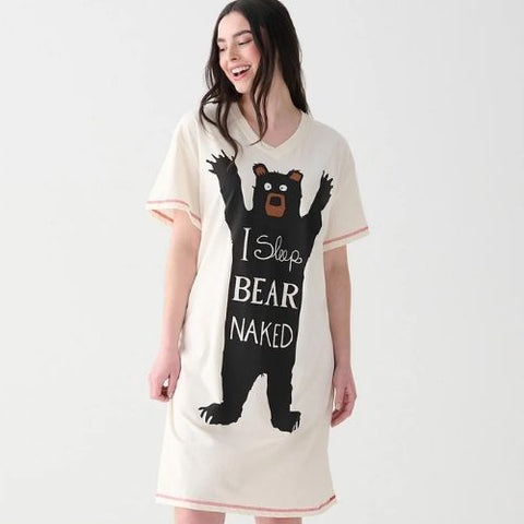 Chemise de nuit pour femme "Ours I Sleep Bear Naked" - Hatley Little Blue House