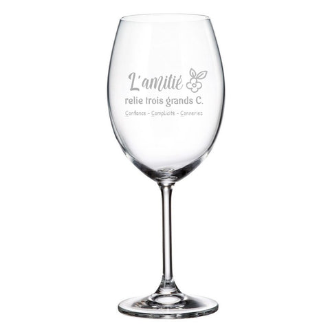 Coupe à vin – L’amitié relie trois grands C