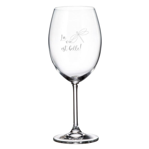 Coupe à vin – La vie est belle!