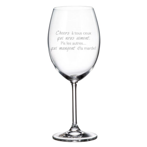 Coupe à vin – Cheers à tous ceux qui nous aiment