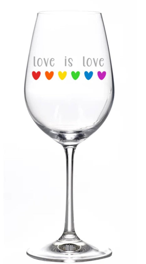 Coupe de vin "Love is love"