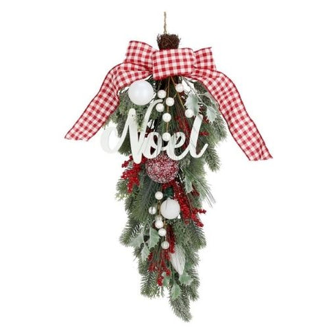 Suspension décorative de sapin avec boucle et ornements