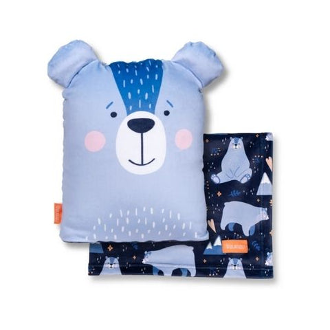 Peluche couverture ours Poupilou 3-en-1