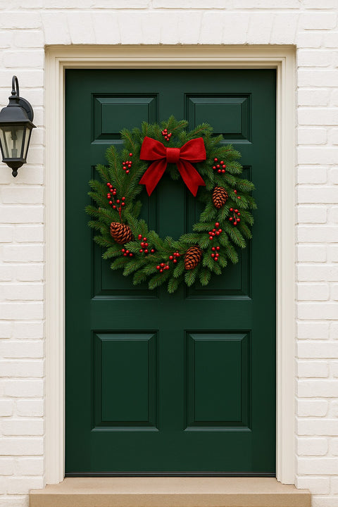 UNE COURONNE DE NOËL POUR EMBELLIR VOTRE PORTE