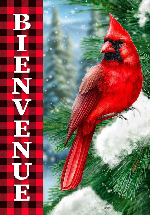 Drapeau décoratif "Le Cardinal rouge"