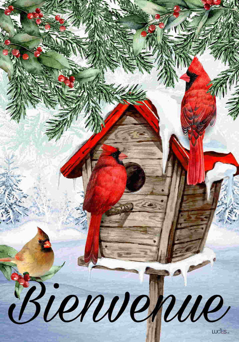 Drapeau décoratif "Les oiseaux festifs"