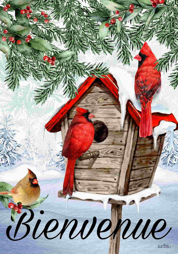 Drapeau décoratif Les oiseaux festifs