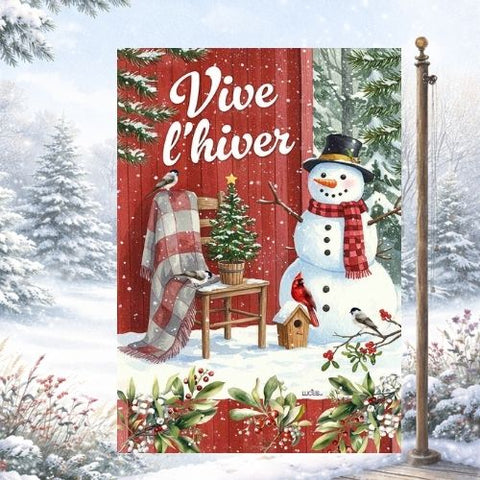 Drapeau décoratif "Vive l'hiver"