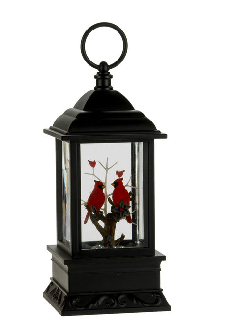 Lanterne d'eau avec cardinaux amoureux