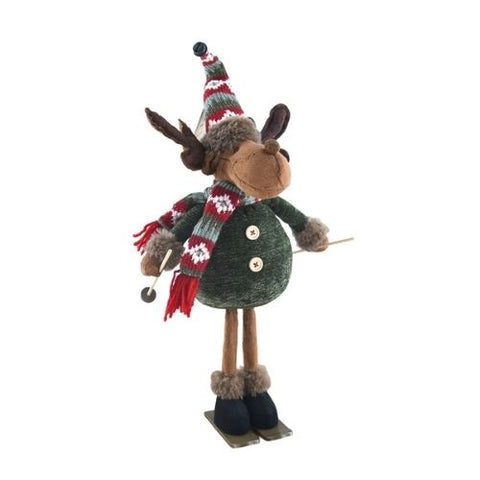 Élan en peluche debout avec chandail festif