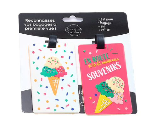 Étiquettes de bagages cornet de crème glacée – Collection Chantal Lacroix