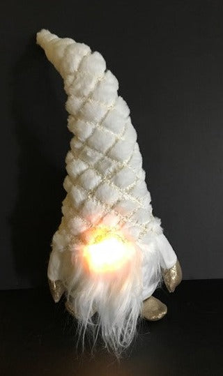 Gnome blanc avec nez illuminé