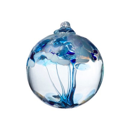 Boule de verre soufflé à arbre enchanté "Tranquilité"