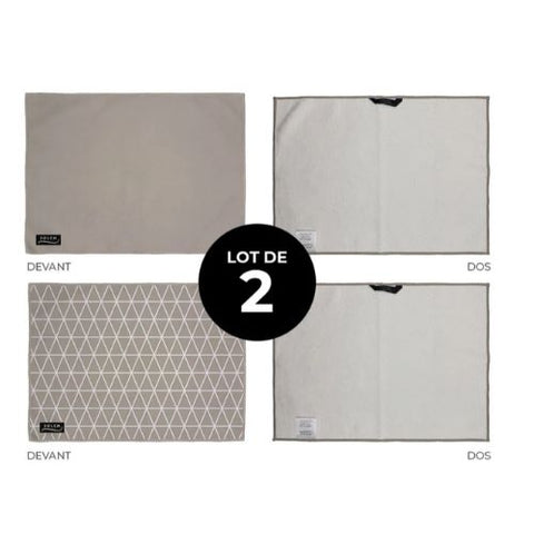 Tapis de séchage pour vaisselle "Les Élégants" Beige - Solem