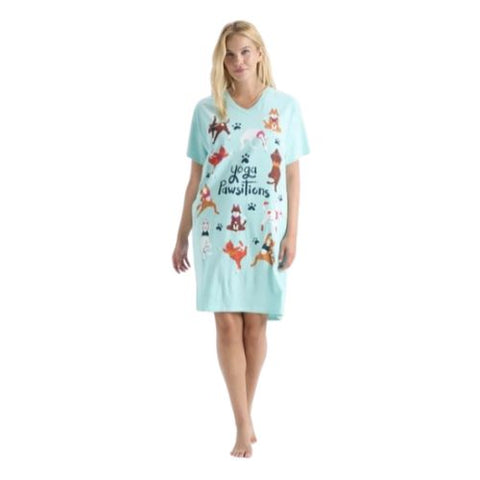 Chemise de nuit pour femme "Yoga des animaux" - Hatley Little Blue House