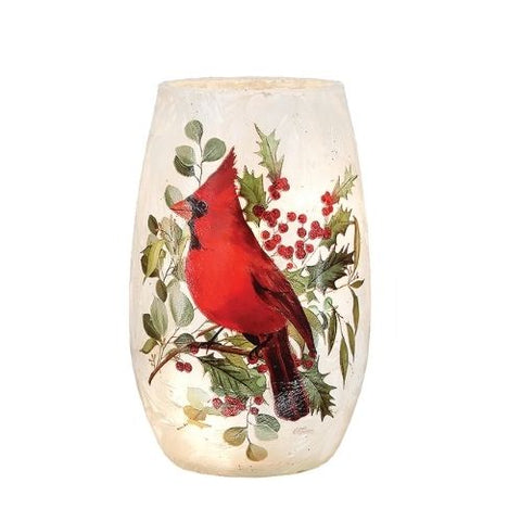 Lanterne décorative avec cardinal
