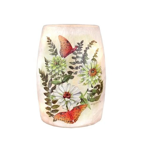 Lanterne lumineuse avec Papillons et fleurs