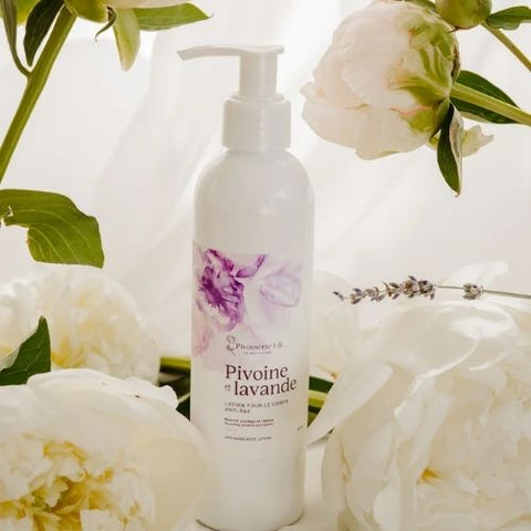 Lotion pour le corps anti-âge "Pivoine & lavande" - Pivoinerie Lili