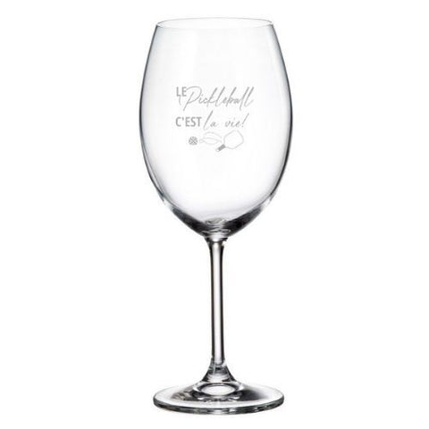 Coupe de vin "Le Pickleball c'est la vie!"