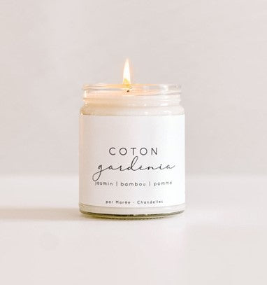MARÉE CHANDELLE Chandelle de soya "Coton Gardénia"