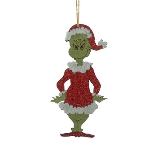 Ornement Grinch fille en bois