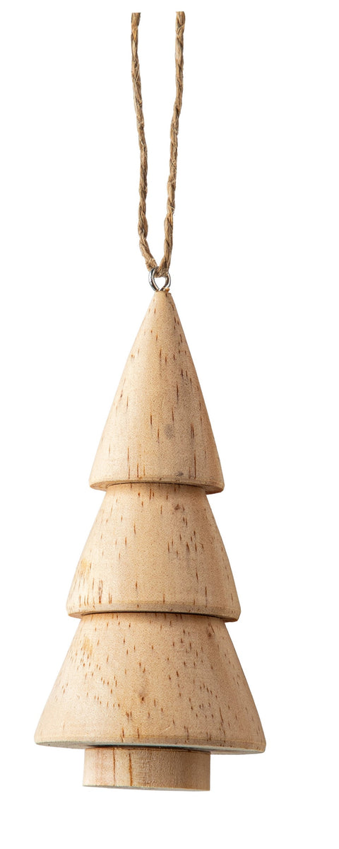 Ornement d'arbre en bois marron