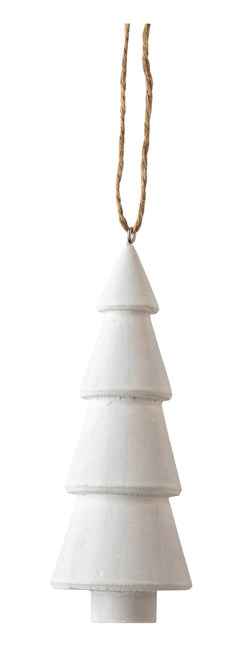Ornement d'arbre en bois blanc