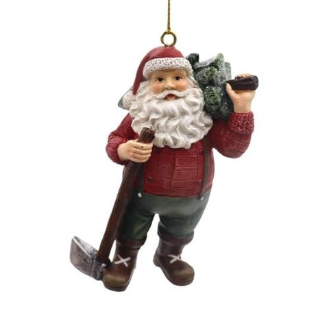 Ornement de Père Noël bûcheron décoratif