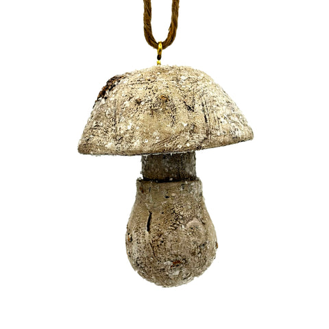 Ornement champignon beige