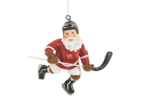 Ornement Père Noël joueur de hockey
