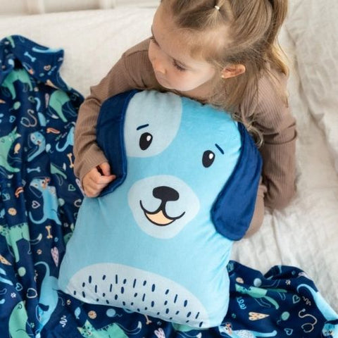 Peluche couverture chien Poupilou 3-en-1