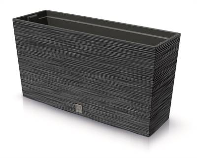 Pot rectangulaire Furu Prosperplast gris foncé